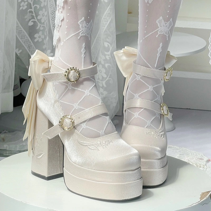 Fairy Lily Lolita Satin Mary Jane Shoes | CoyBunny