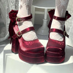 Fairy Lily Lolita Satin Mary Jane Shoes | CoyBunny