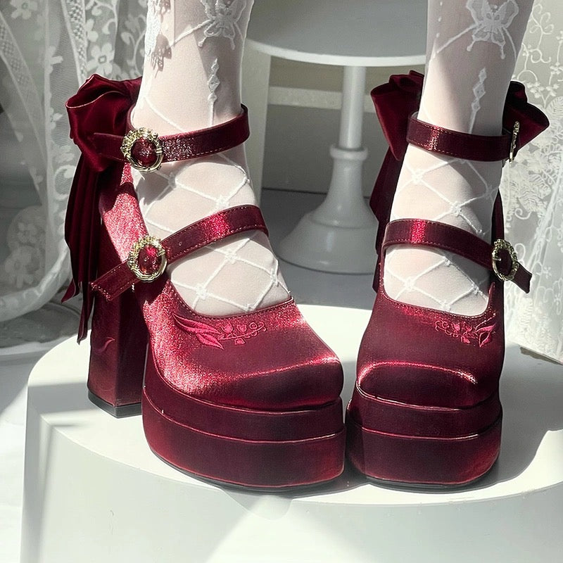 Fairy Lily Lolita Satin Mary Jane Shoes | CoyBunny