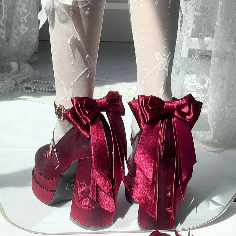 Fairy Lily Lolita Satin Mary Jane Shoes | CoyBunny