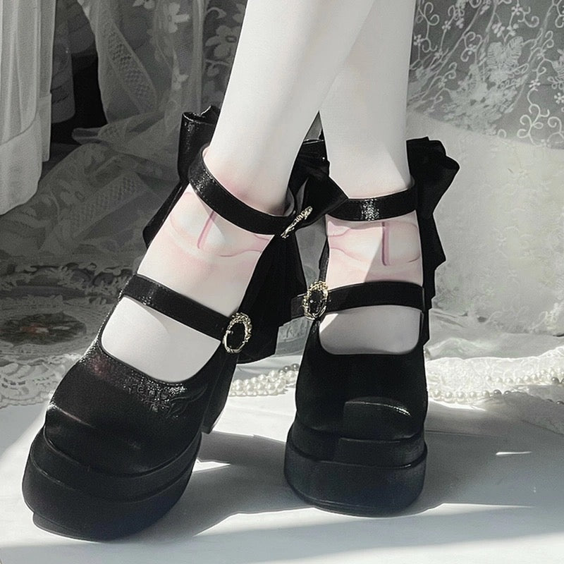 Fairy Lily Lolita Satin Mary Jane Shoes | CoyBunny