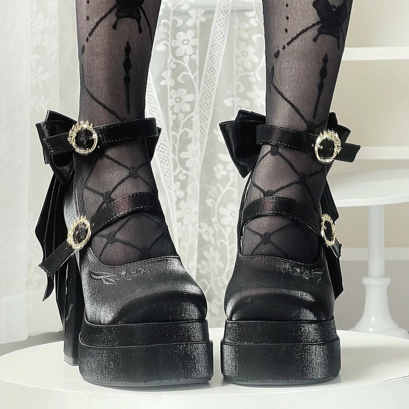 Fairy Lily Lolita Satin Mary Jane Shoes | CoyBunny