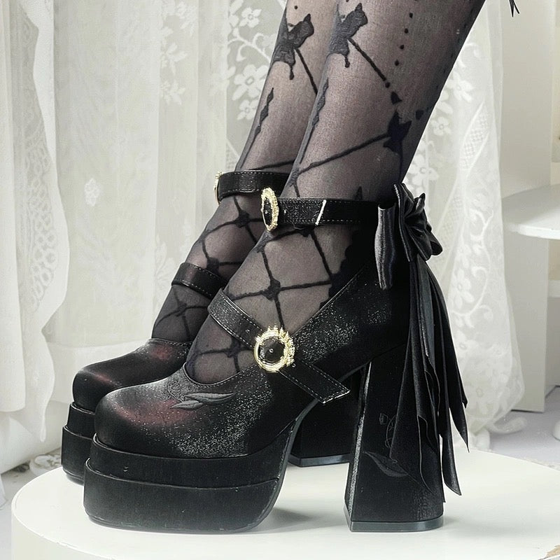 Fairy Lily Lolita Satin Mary Jane Shoes | CoyBunny