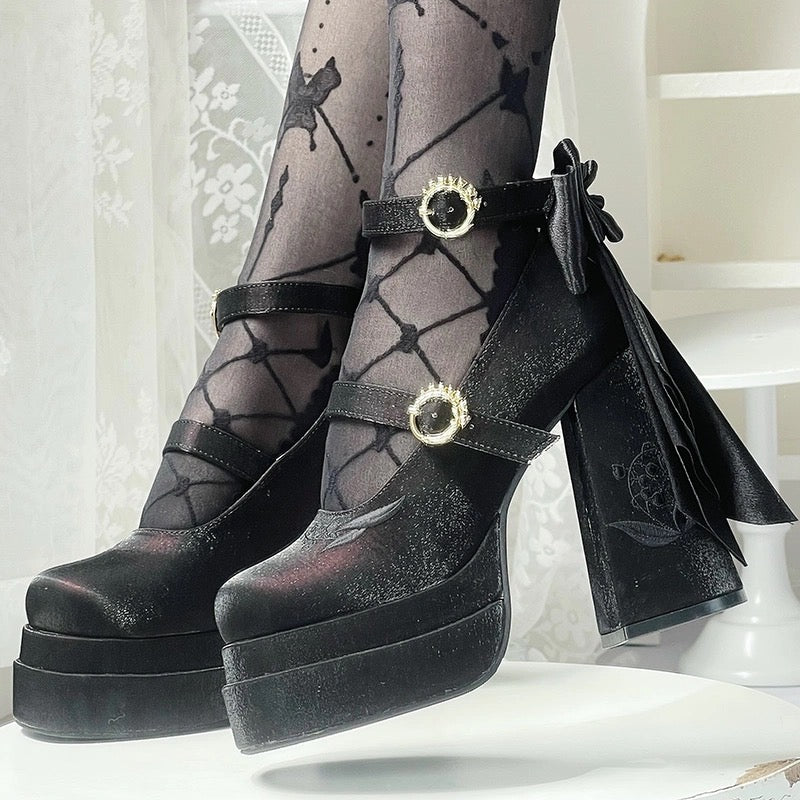 Fairy Lily Lolita Satin Mary Jane Shoes | CoyBunny