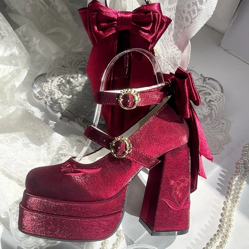 Fairy Lily Lolita Satin Mary Jane Shoes | CoyBunny