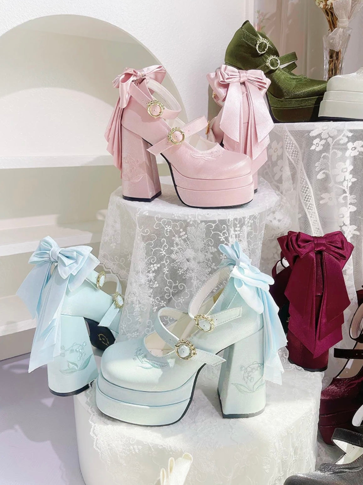 Fairy Lily Lolita Satin Mary Jane Shoes | CoyBunny