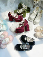 Fairy Lily Lolita Satin Mary Jane Shoes | CoyBunny