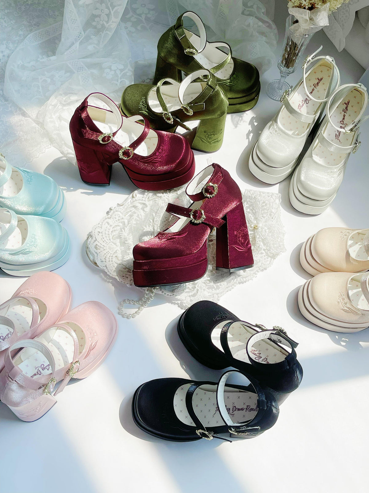Fairy Lily Lolita Satin Mary Jane Shoes | CoyBunny