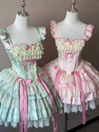 Sweet Lolita Rococo Ballet Dress with Strawberry Bow | CoyBunny