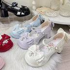 Cat's Claw Party Lolita Mary Jane Shoes ¨C Sweet Bow Round Toe Pumps | Blooming Chimes | CoyBunny