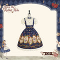Down the Rabbit Hole navy short-sleeve OP dress on a mannequin