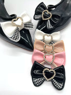 Glossy PU Leather Bow Shoe Clips - Lolita Shoe Accessories | CoyBunny