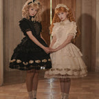 Dream Poem Sweet Classic Lolita OP Dress with Apron Two-Piece | CoyBunny