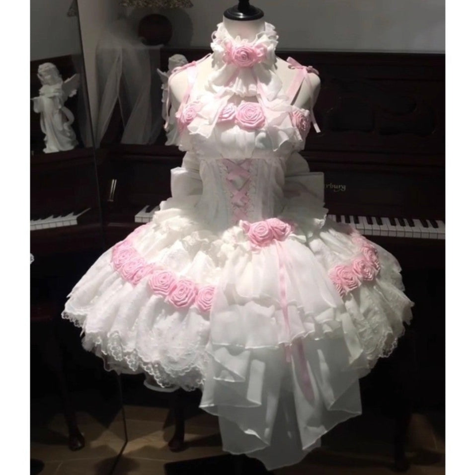 Elegant Pink White Lolita Dress BE007 | CoyBunny
