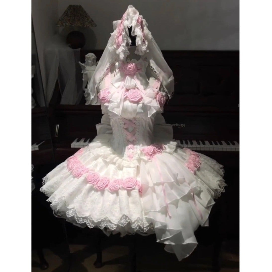 Elegant Pink White Lolita Dress BE007 | CoyBunny