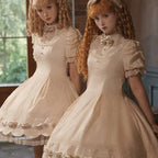 Dream Poem Sweet Classic Lolita OP Dress with Apron Two-Piece | CoyBunny