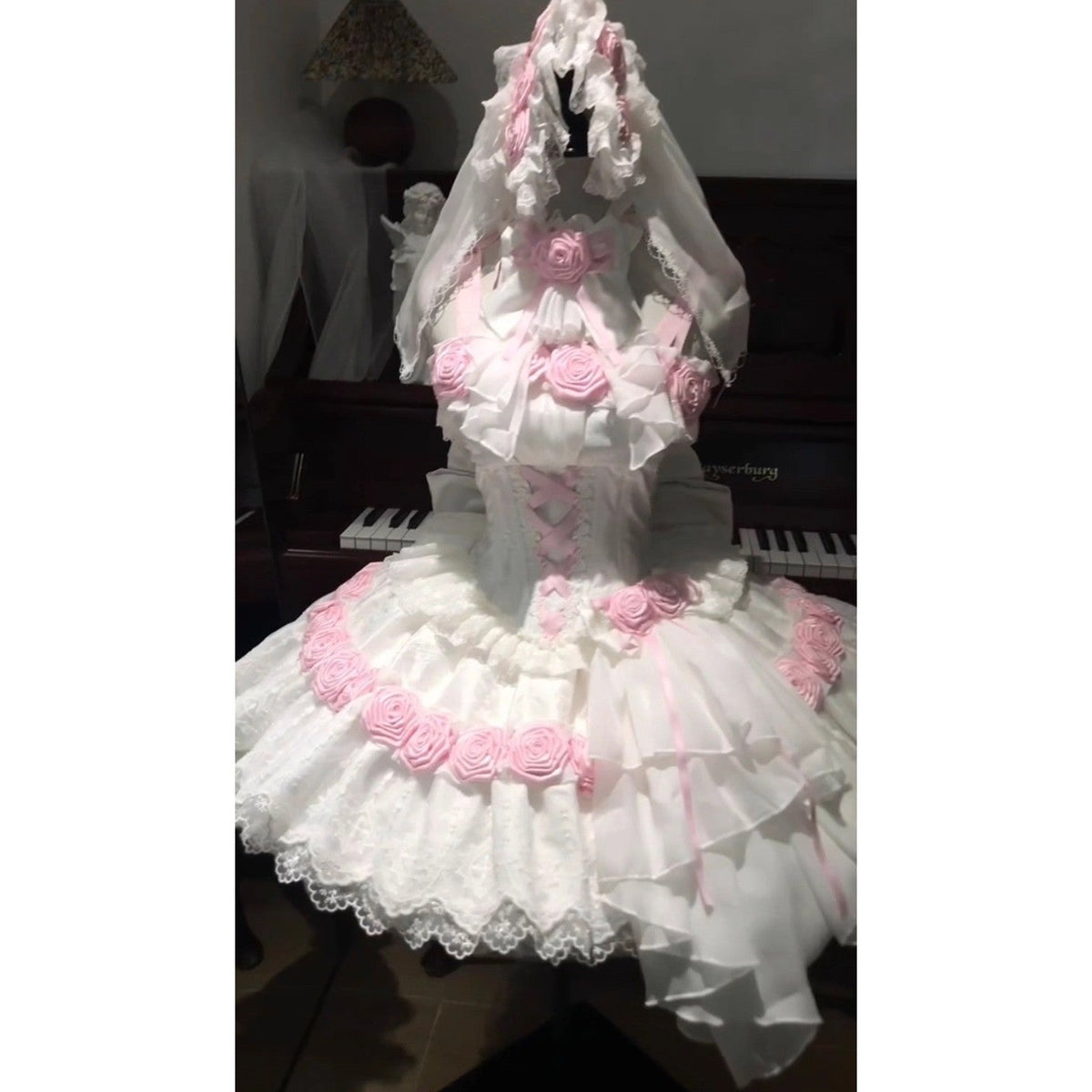 Elegant Pink White Lolita Dress BE007 | CoyBunny