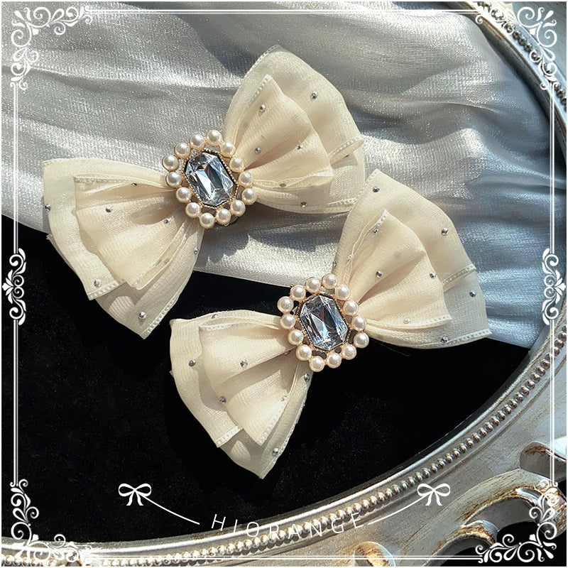 Handmade Lolita Shoe Clips - Removable Bow Shoe Flower | CoyBunny