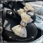Handmade Lolita Shoe Clips - Removable Bow Shoe Flower | CoyBunny