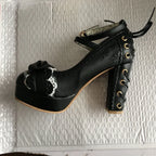 34-43 Bow Platform Cute Bow Lace Classic Lolita Shoes | CoyBunny