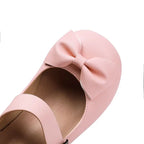 32-48 Mary Janes Pumps Round Toe Chunky Heels Buckle Strap Bowknot | CoyBunny