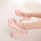 34-43 Bow Platform Cute Bow Lace Classic Lolita Shoes | CoyBunny
