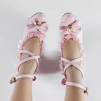 35-45 Waterproof Platform Cross Strap Lolita Princess Lolita Shoes | CoyBunny