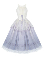 Purple Classic Lolita Halter Long JSK with Waist Boning