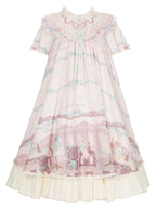 Cinnamon Pink Doll Lolita Bear Print OP Set with Bonus Accessories