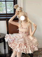 Sweet Pink Lolita JSK Dress Set: Princess Coming of Age Gown