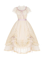 Long Doll Lolita OP Set with Adjustable Drawstring Hem