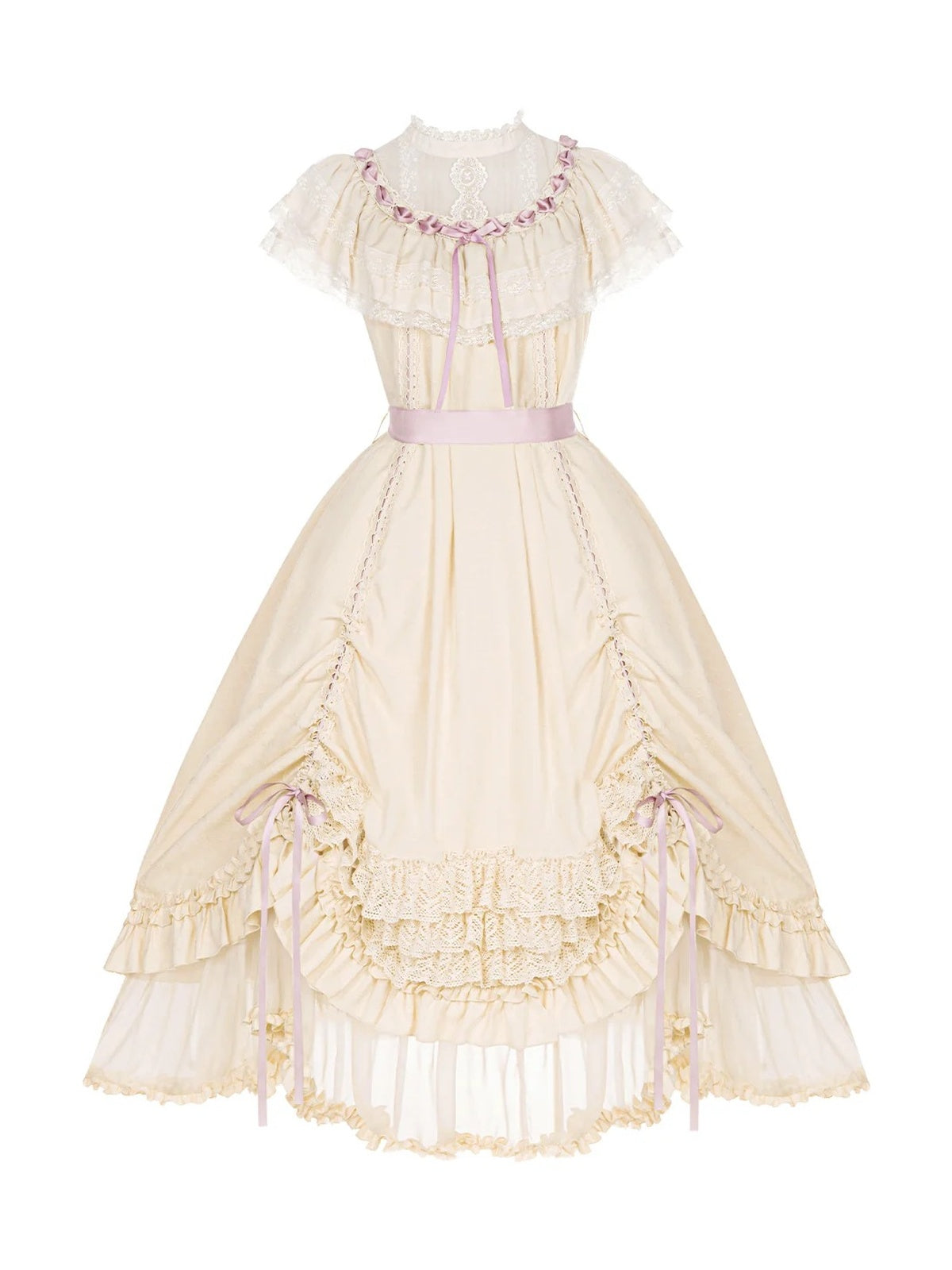 Long Doll Lolita OP Set with Adjustable Drawstring Hem