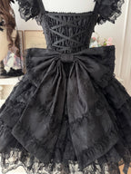 Black Gothic Lolita Wedding JSK Dress | Hime Princess Gown