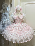 Pink Hime Lolita Wedding JSK Dress Set | Sweet Princess Gown