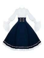 Long Court Lolita OP Set with Cape, Shoulder Chain & Brooch