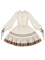 Short Ruffle Lolita OP Set with Corset, Drape & Brooch