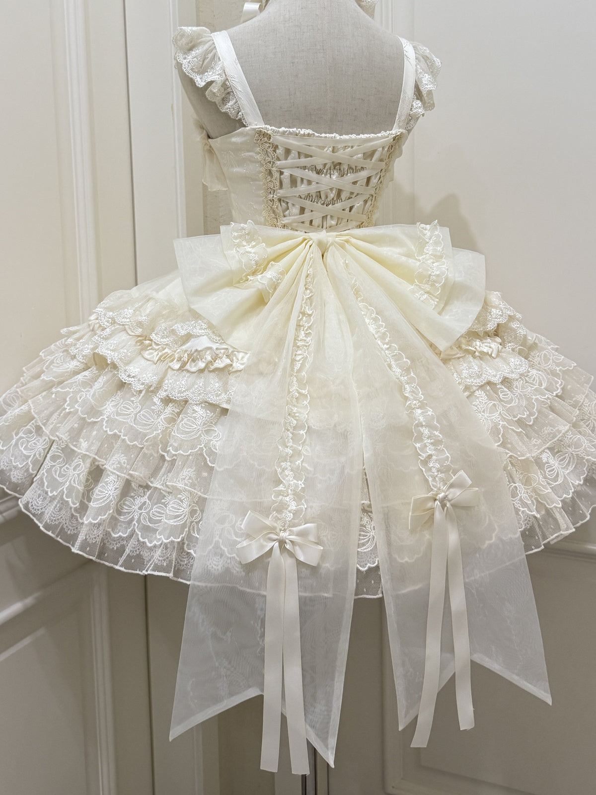 Apricot Ballet Lolita JSK Dress with Train | Sweet Princess Gown