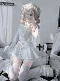 Gothic Lolita Nun Dress Set - White Jirai Kei Subculture Outfit