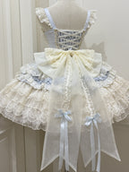 Blue Ballet Lolita JSK Dress with Train | Sweet Princess Gown