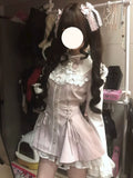 Pink Gothic Lolita Nun Dress Set - Jirai Kei Subculture Outfit