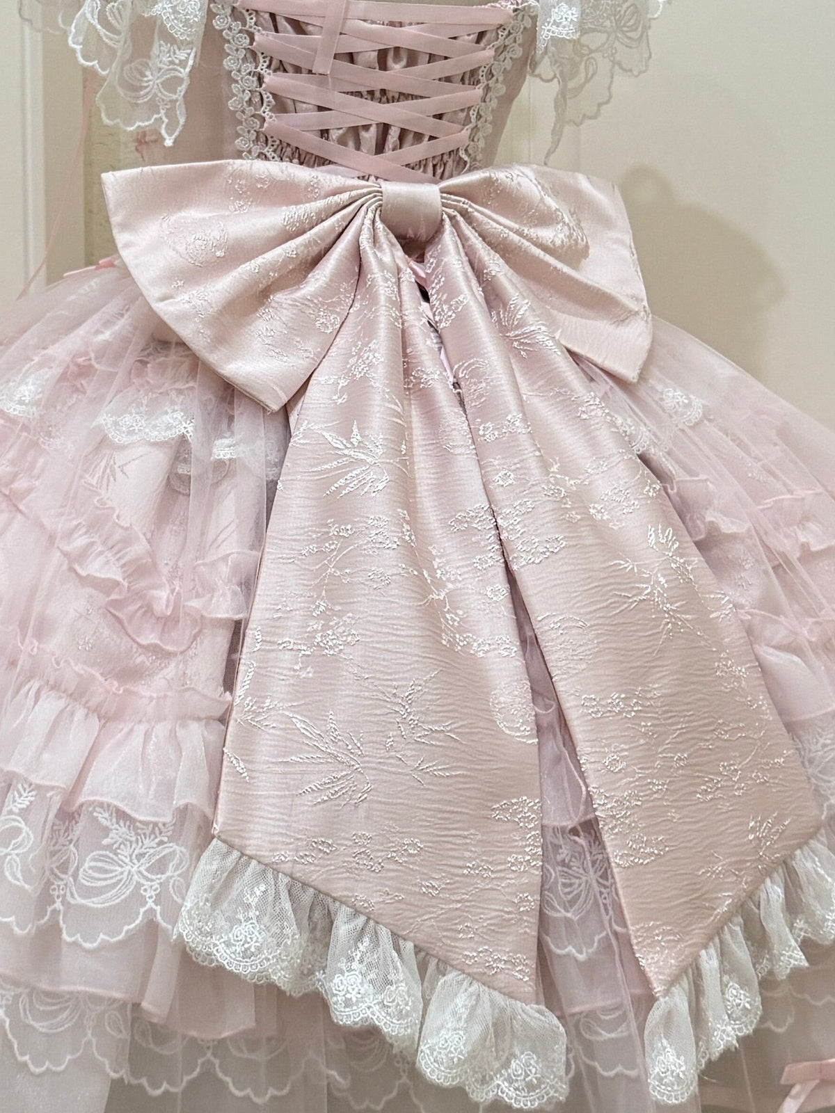 Pink Hime Lolita Wedding JSK Dress Set | Sweet Princess Gown