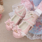 30-39 Lolita Sweet Butterfly-knot Cross Strap Pumps Lolita Shoes | CoyBunny