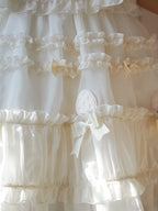 Beige Bow Accents Ruffle Trimming Sweet Lolita Layered-Look Dress | CoyBunny