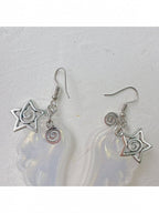 White Wing Earrings with Star Decoration - OJOJ | CoyBunny