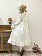 Beige A-line Lace OP Dress - iris de nuit | CoyBunny