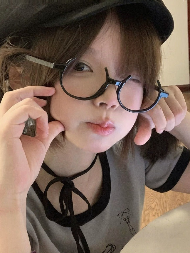 Kawaii Black Round Glasses Frames - Magic Diary | CoyBunny