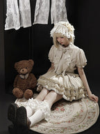 Sweet Blouse and Ruffle Bubble Skirt Set with Cross Straps - Unknown Star | CoyBunny