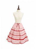 Pink Red Polka Dot Tiered Ruffles Lolita Underskirt - DrunkCoco | CoyBunny