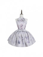 Oriental Lilac Halter Bow Floral JSK Outfit - Yimu Walnut | CoyBunny