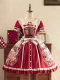 Sweetheart Puff-Sleeve Fruit Print Lolita Dress - Honey Machine | CoyBunny